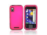 Rose Pink Rubberized Hard Plastic Snap On Case Cover For Motorola Flipside MB508