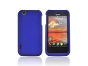 Blue Rubberized Hard Plastic Case Snap On Cover For T mobile Mytouch