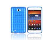 Samsung Galaxy Note Case [Blue] Slim Flexible Anti shock Crystal Silicone Protective TPU Gel Skin Case Cover