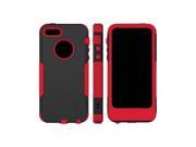 Red Black OEM Trident Aegis Apple Iphone 5 Hard Cover Over Rubbery Soft Silicone Skin Case W Screen Protector