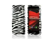 Motorola Droid RAZR MAXX HD Case [Black Zebra] Slim Protective Crystal Glossy Snap on Hard Polycarbonate Plastic Case