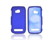 Blue Hard Rubberized Snap On Case Cover For Nokia Lumia 710