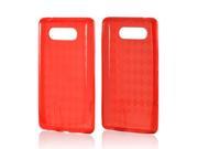 Nokia Lumia 820 Case [Red] Slim Flexible Anti shock Crystal Silicone Protective TPU Gel Skin Case Cover