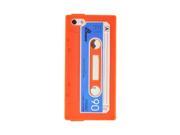 Apple Iphone 5 Silicone Cassette Tape Design Case Orange