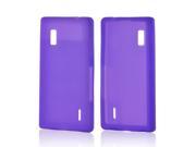 Optimus G Case [Purple] Slim Flexible Anti shock Matte Reinforced Silicone Rubber Protective Skin Case Cover for LG