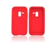 Conquer 4G Case [Red] Slim Flexible Anti shock Matte Reinforced Silicone Rubber Protective Skin Case Cover for