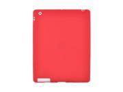 Red Rubbery Feel Silicone Skin Case Cover For New Apple Ipad 3 2