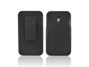 Black Rubberized Hard Plastic Case Snap On Cover W Holster Stand For Samsung Epic 4g Touch