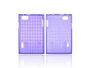 Argyle Purple LG Optimus Vu VS950 Crystal Silicone Case
