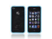 Apple iPhone 4 4S Case [Blue] Slim Flexible Anti shock Crystal Silicone Protective TPU Gel Skin Case Cover