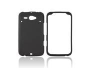 Black Hard Plastic Snap On Rubberized Case Cover For HTC Status