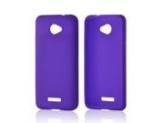 Droid DNA Case [Purple] Slim Flexible Anti shock Matte Reinforced Silicone Rubber Protective Skin Case Cover for HTC