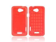 Argyle Red TPU Crystal Silicone Case Cover For HTC One X
