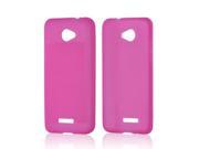Droid DNA Case [Hot Pink] Slim Flexible Anti shock Matte Reinforced Silicone Rubber Protective Skin Case Cover for