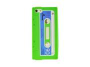 Apple Iphone 5 Silicone Cassette Tape Design Case Green