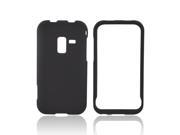 Black Rubberized Hard Plastic Snap On Case Cover For Samsung Conquer