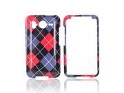 HTC Inspire 4G Case [Red Argyle] Slim Protective Crystal Glossy Snap on Hard Polycarbonate Plastic Case Cover
