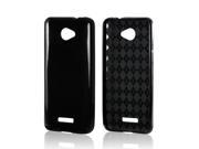HTC Droid DNA Case [Black] Slim Flexible Anti shock Crystal Silicone Protective TPU Gel Skin Case Cover