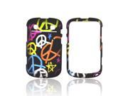 Rainbow Peace Black Hard Plastic Snap Case Cover For Blackberry Bold 9900 9930