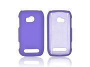 Purple Hard Rubberized Snap On Case Cover For Nokia Lumia 710