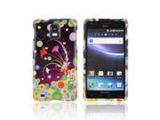 Samsung Infuse 4G Case [Rainbow Flower Art] Slim Protective Crystal Glossy Snap on Hard Polycarbonate Plastic Case