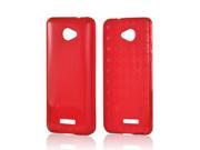 HTC Droid DNA Case [Red] Slim Flexible Anti shock Crystal Silicone Protective TPU Gel Skin Case Cover