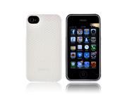 Zenus Apple iPhone 4 iPhone 4S Prestige Skin Air Pocket Case White Carbon Fiber