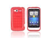 HTC Wildfire S Case [Red] Slim Flexible Anti shock Crystal Silicone Protective TPU Gel Skin Case Cover