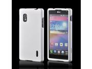White Rubberized Hard Case for LG Optimus G AT T