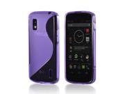 Purple S Design Crystal Silicone Case for LG Google Nexus 4