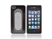 Apple Iphone 4 4s Hard Aluminum Case W Pop Out Flexi Stand Holder Black Gray
