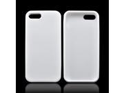 iPhone 5 Case [White] Slim Flexible Anti shock Matte Reinforced Silicone Rubber Protective Skin Case Cover for Apple