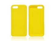 iPhone 5 Case [Yellow] Slim Flexible Anti shock Matte Reinforced Silicone Rubber Protective Skin Case Cover for Apple