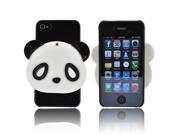 AT t Vzw Apple Iphone 4 Iphone 4s Hard Plastic Case Snap On Cover W Bling RotATing Mirror Black White Panda