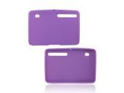 Purple Rubber Feel Silicone Skin Case Cover For Motorola Xoom