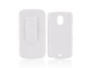 Solid White Hard Rubberized Case Cover W Holster Stand For Samsung Galaxy Nexus