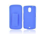 Blue Hard Rubberized Case Cover W Holster Stand For Samsung Galaxy Nexus