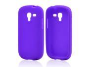 Galaxy Exhibit Case [Purple] Slim Flexible Anti shock Matte Reinforced Silicone Rubber Protective Skin Case Cover for