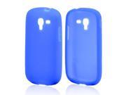 Galaxy Exhibit Case [Blue] Slim Flexible Anti shock Matte Reinforced Silicone Rubber Protective Skin Case Cover for