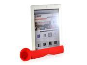 Red Silicone Horn Stand w Detachable Horizontal Stabilizer for iPad 2 3 4