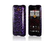 Purple Black Leopard Hard Case for HTC Droid DNA