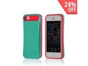 Hot Pink Turquoise Glow in the Dark Hard Cover on Silicone Case for Apple iPhone 5