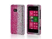 Hot Pink Silver Gems Bling Hard Case for Nokia Lumia 810