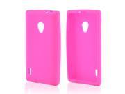 Lucid 2 Case [Hot Pink] Slim Flexible Anti shock Matte Reinforced Silicone Rubber Protective Skin Case Cover for LG