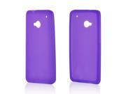 One Case [Purple] Slim Flexible Anti shock Matte Reinforced Silicone Rubber Protective Skin Case Cover for HTC One