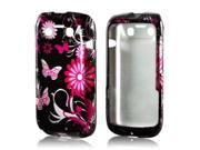 Blackberry Bold 9790 Case [Pink Flowers Butterflies] Slim Protective Crystal Glossy Snap on Hard Polycarbonate