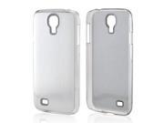 Silver Aluminum Back on Clear Hard Case for Samsung Galaxy S4