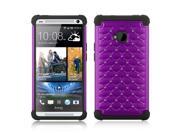 Purple Hard Cover w Bling Over Black Silicone for HTC One