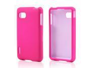 LG LS720 Case [Hot Pink] Slim Protective Rubberized Matte Finish Snap on Hard Polycarbonate Plastic Case Cover