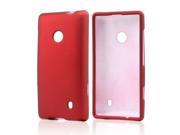 Nokia Lumia 521 Case [Red] Slim Protective Rubberized Matte Finish Snap on Hard Polycarbonate Plastic Case Cover